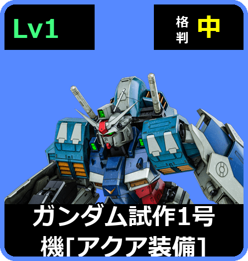 ガンダム試作1号機［アクア装備］ Lv1 (C550/Ground)