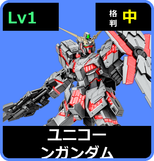 ユニコーンガンダム Lv1 (C700/Ground)
